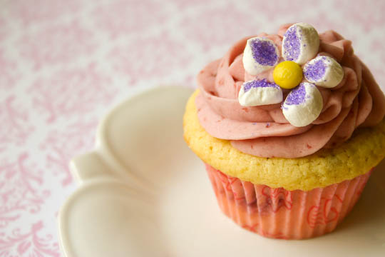 Lemon Cupcakes With Raspberry Ripple Frosting
